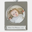 Search for silver baby first ornaments Elegant