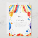 Search for carnival 1st birthday invitations Watercolor