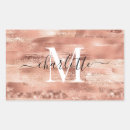 Search for rose gold foil stickers Monogrammed