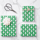 Search for green and white christmas paper wrapping paper Stars