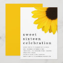 Search for sunflower sweet 16 invitations 16th birthday party