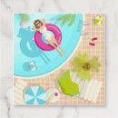 Search for pool party favor tags Girl