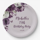 Search for 75th birthday paper plates Purple