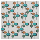 Search for teal geometric fabric Mid century modern
