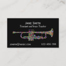 Search for trumpet music business cards Horn