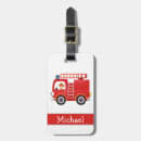 Search for truck luggage tags Fire engine