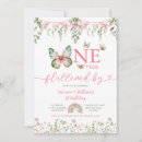 Search for butterfly birthday invitations One year fluttered by