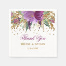 Search for purple wedding napkins Gold