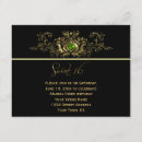 Search for gold green sweet 16 invitations Girly