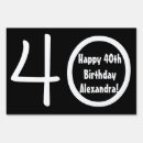 Search for 40th birthday outdoor signs Black