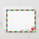 Search for teacher note cards Red apple