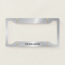 Search for elegant license plate frames Silver