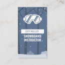 Search for ski instructor business cards White