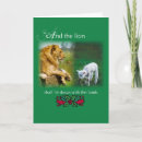 Search for lion and lamb christmas cards Green
