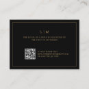 Search for black and gold rsvp cards Simple