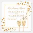 Search for bubbles wedding stickers Gold