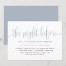 Search for blue rehearsal dinner invitations Typography
