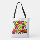 Search for teacher quotes tote bags Teach love inspire
