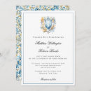Search for watercolor crest wedding invitations Monogrammed