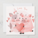 Search for pig valentines day cards Watercolor