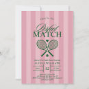 Search for tennis invitations Pink and green