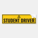 Search for driving school bumper stickers Student