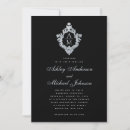 Search for silver and black wedding invitations Vintage