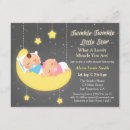Search for twin stars baby shower invitations Elegant