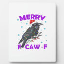Search for funny christmas plaques Crow
