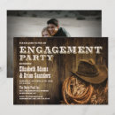 Search for western engagement party invitations Wood