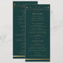 Search for green gold wedding programs Calligraphy script