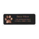 Search for dog paw print return address labels Simple
