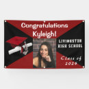 Search for red and black graduation banners Party