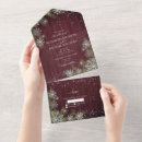 Search for burgundy and silver wedding invitations Rustic