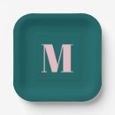 Search for monogram paper plates Green