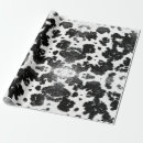 Search for cow print wrapping paper Black and white