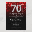 Search for red and silver birthday invitations Diamonds