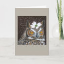 Search for owl cards Great horned owl