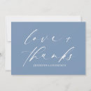 Search for dusty blue wedding thank you cards Minimal