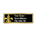 Search for fleur de lis return address labels Gold