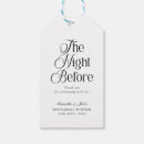 Search for rehearsal dinner gift tags Black and white