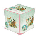 Search for vintage poufs Aqua