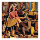 Search for cowboy boot art Western