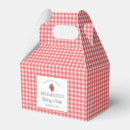 Search for red gingham favor boxes Strawberry