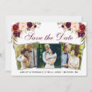 Search for burgundy gold save the dates Watercolor burgundy floral