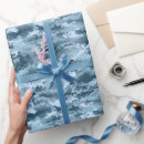 Search for blue camouflage wrapping paper Modern