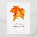 Search for maple leaf wedding invitations Watercolor