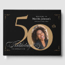 Search for 50th birthday guest books Elegant