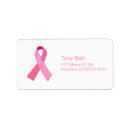 Search for breast cancer return address labels Pink