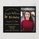 Search for golden 21st birthday invitations Black